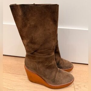 Castaner Brown Suede Wedge Boots- size 36.